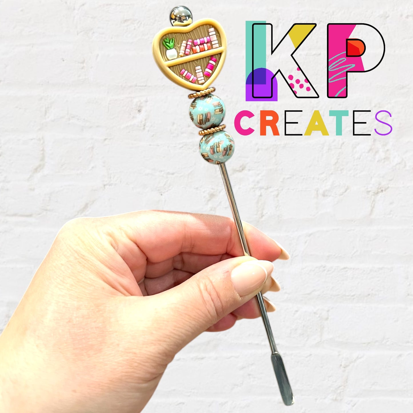 Book Lover Beaded Drink Stirrer