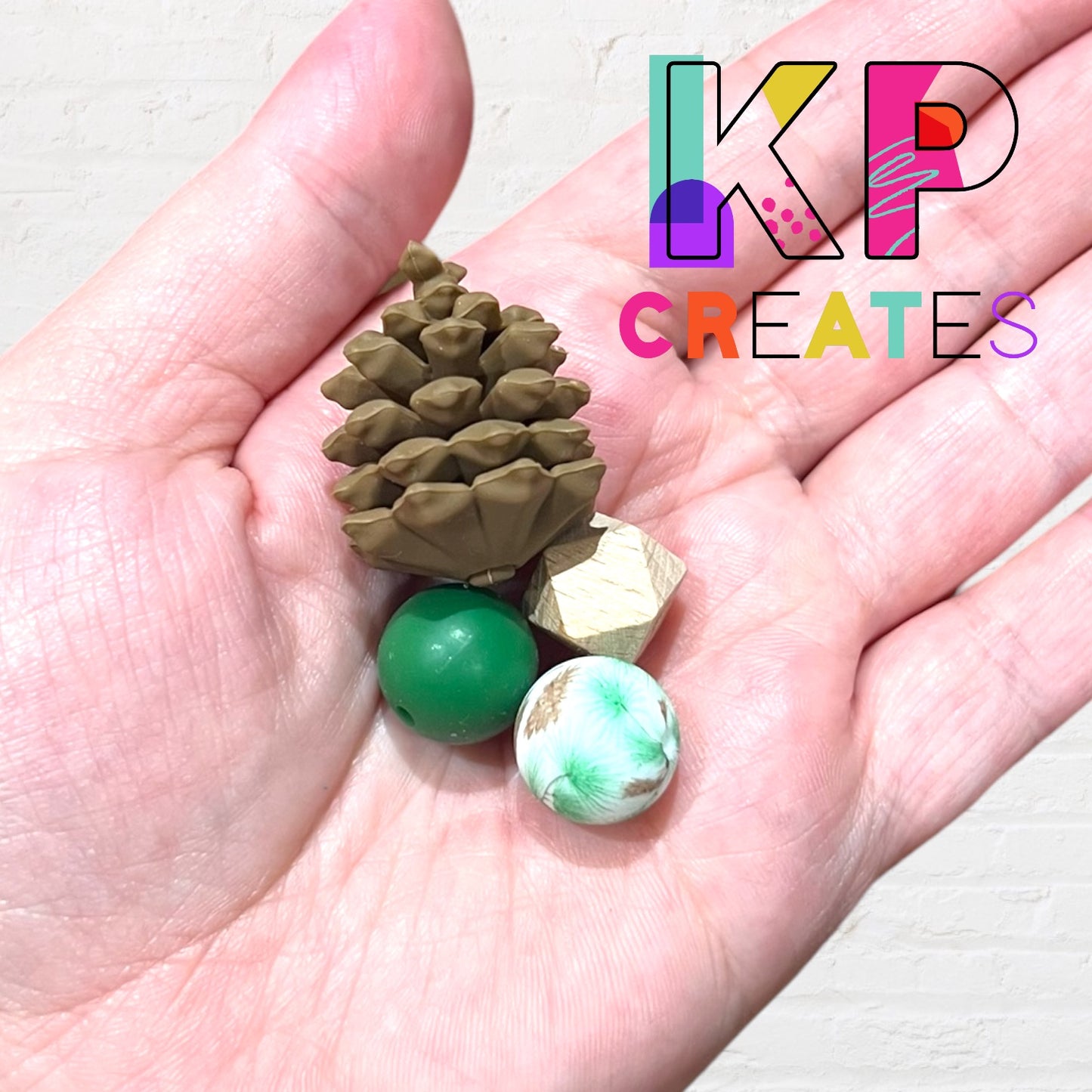 Pine Cone Beaded Drink Stirrer