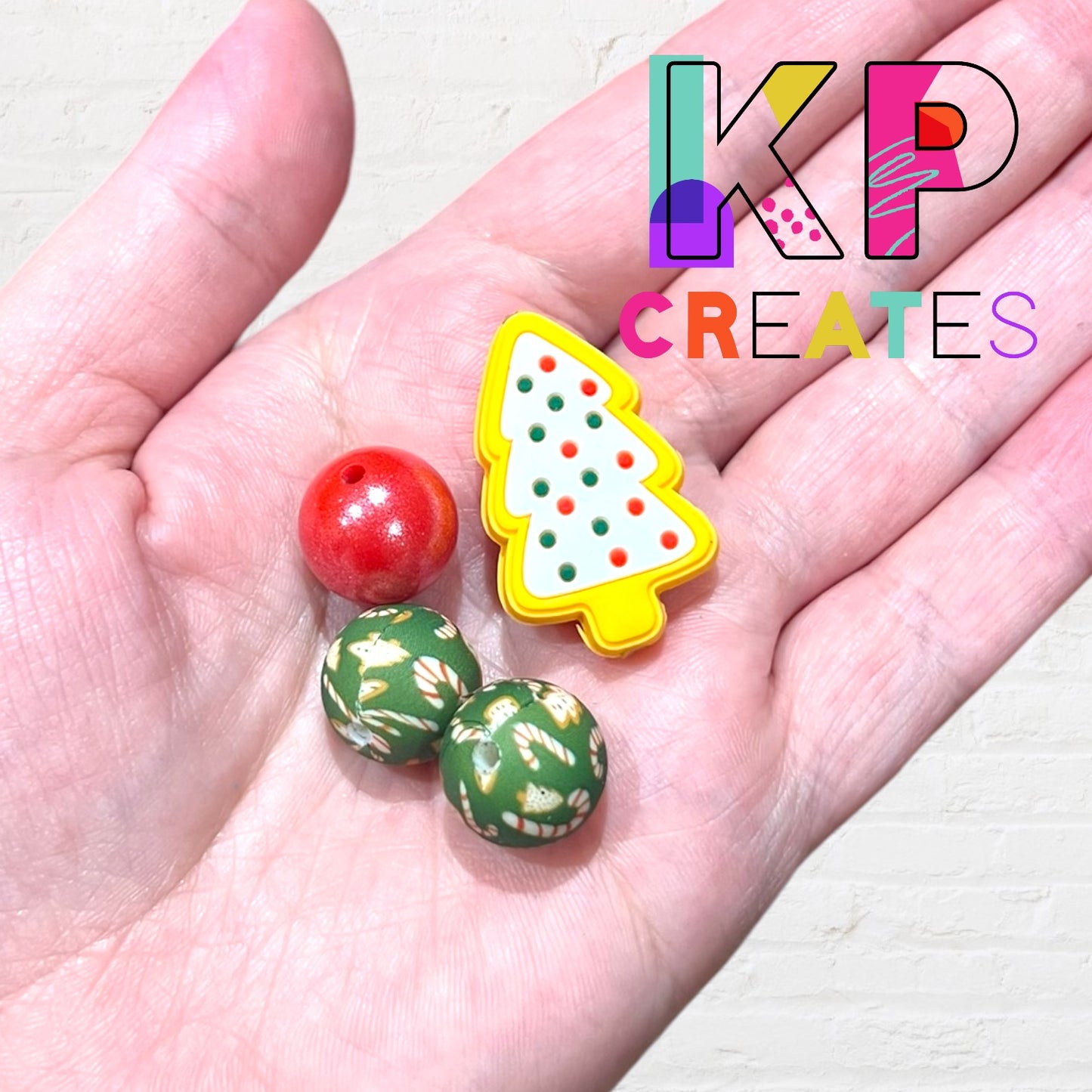 Christmas Tree Cookie Beaded Drink Stirrer
