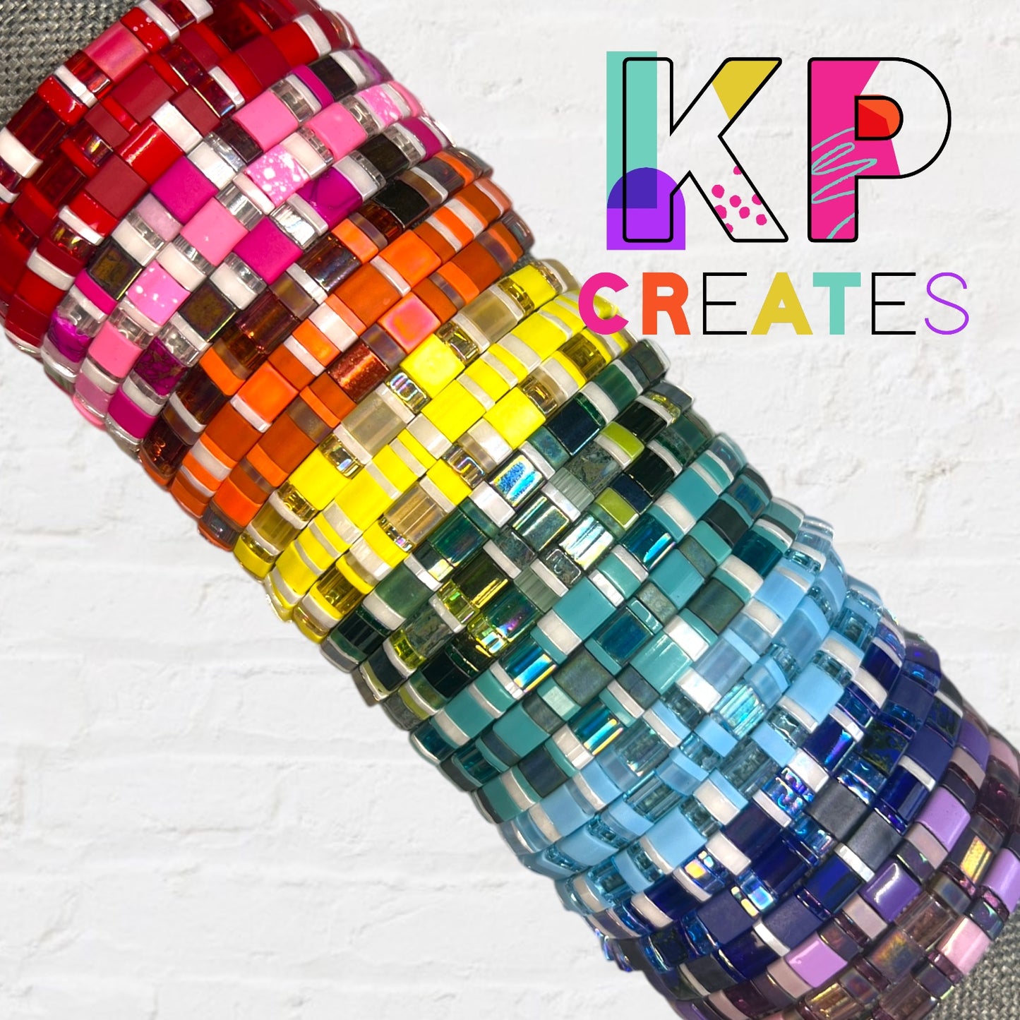 Over the Rainbow Tila Bead Bracelet
