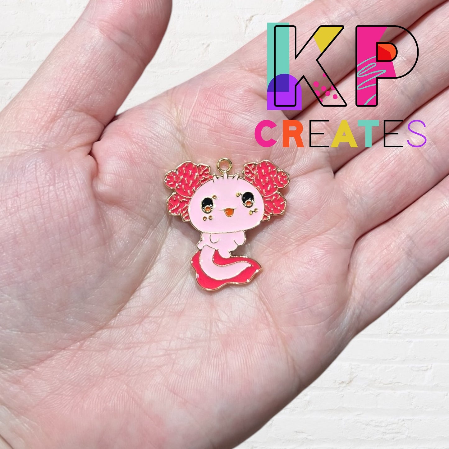 Axolotl Enamel Charm