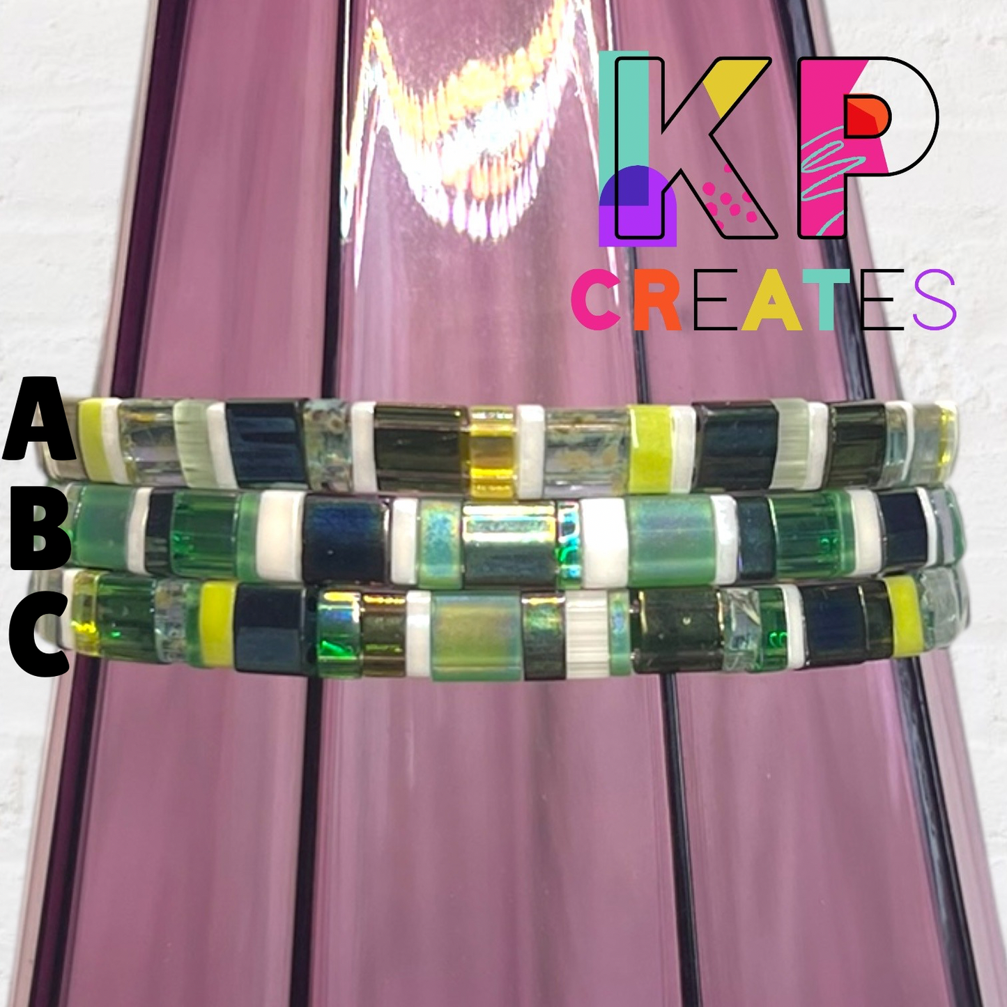 Over the Rainbow Tila Bead Bracelet