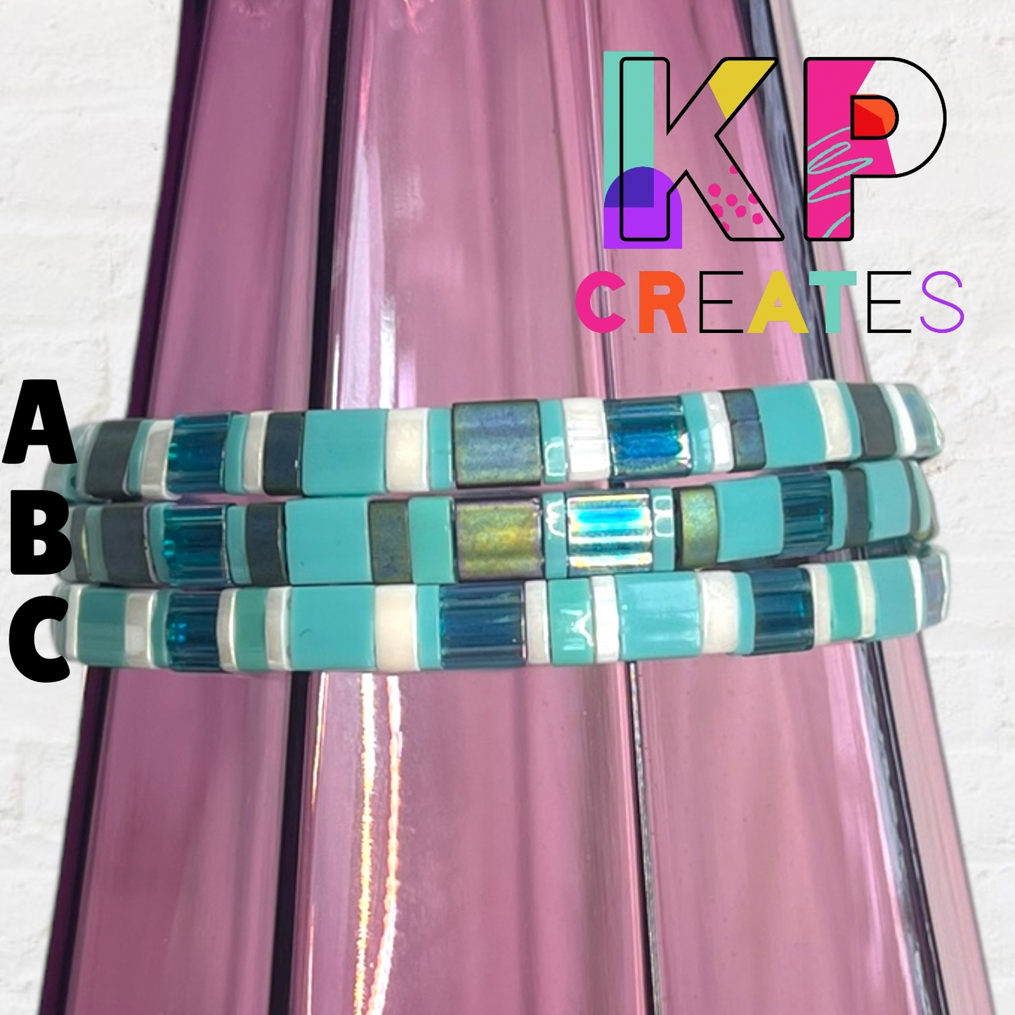 Over the Rainbow Tila Bead Bracelet