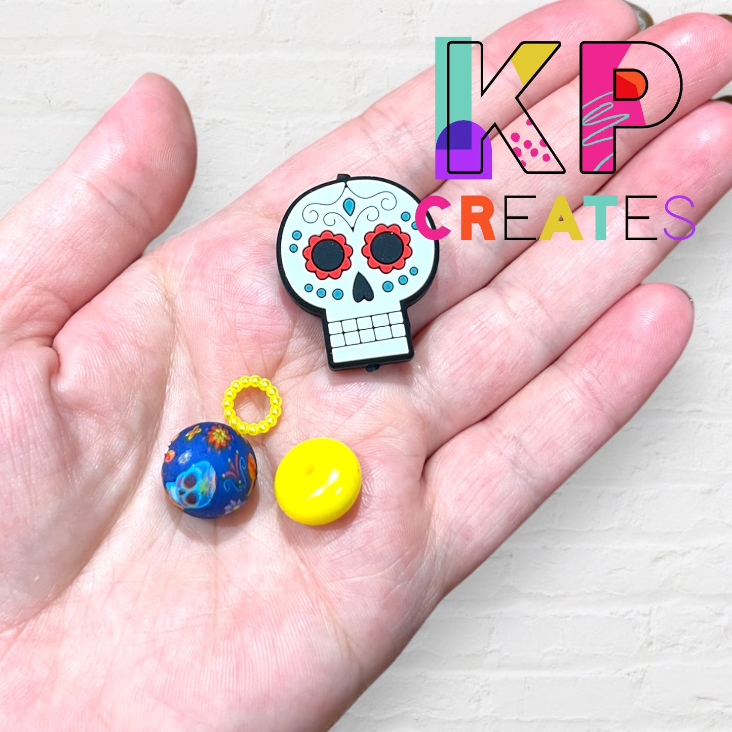 Sugar Skull Beaded Pen