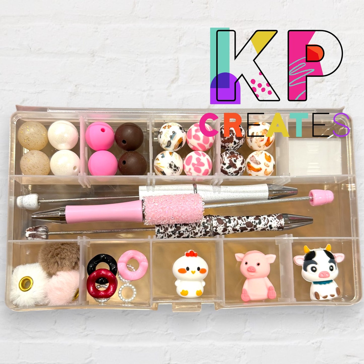 3D Farm Animal DIY Beaded Pens Kit