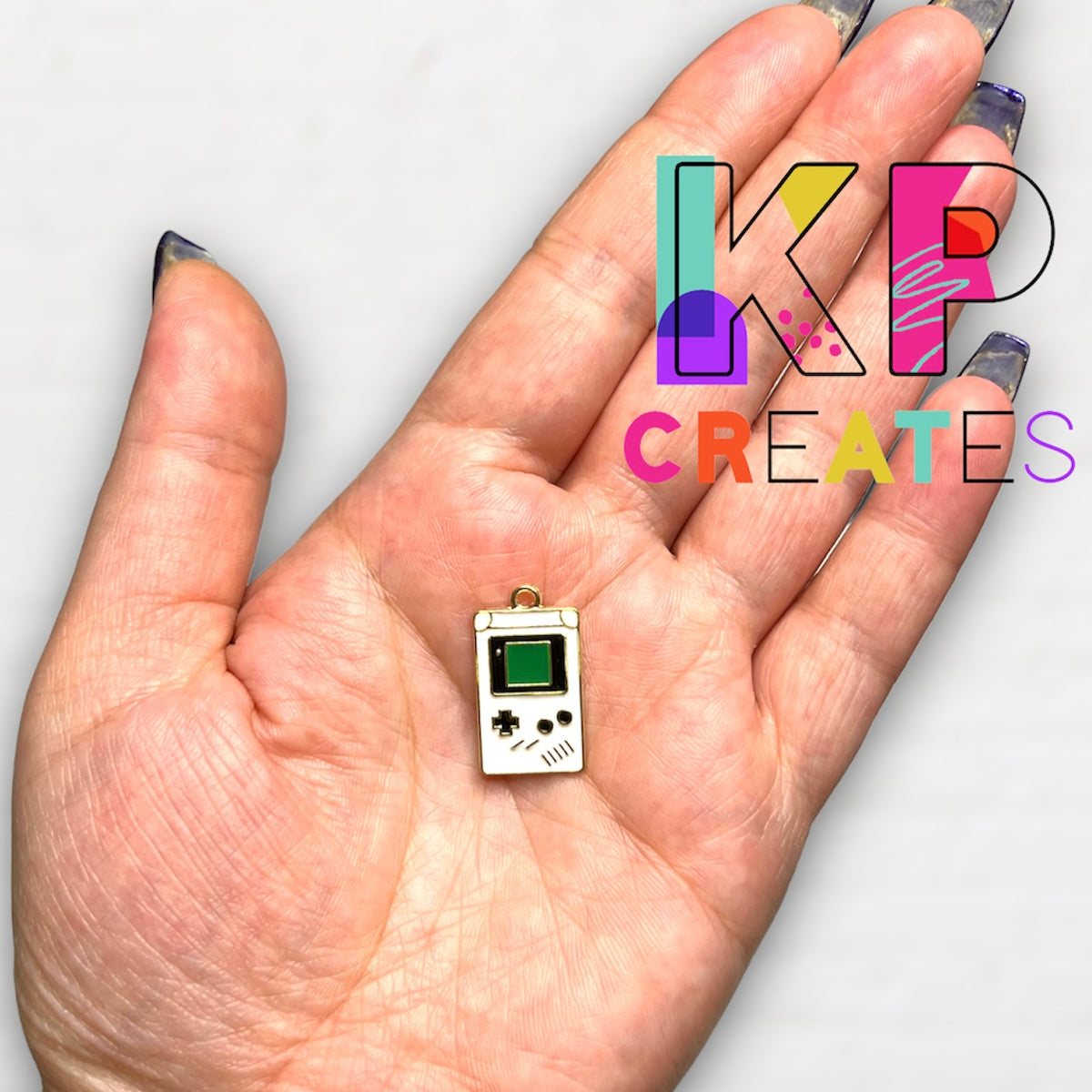 Handheld Game Enamel Charm