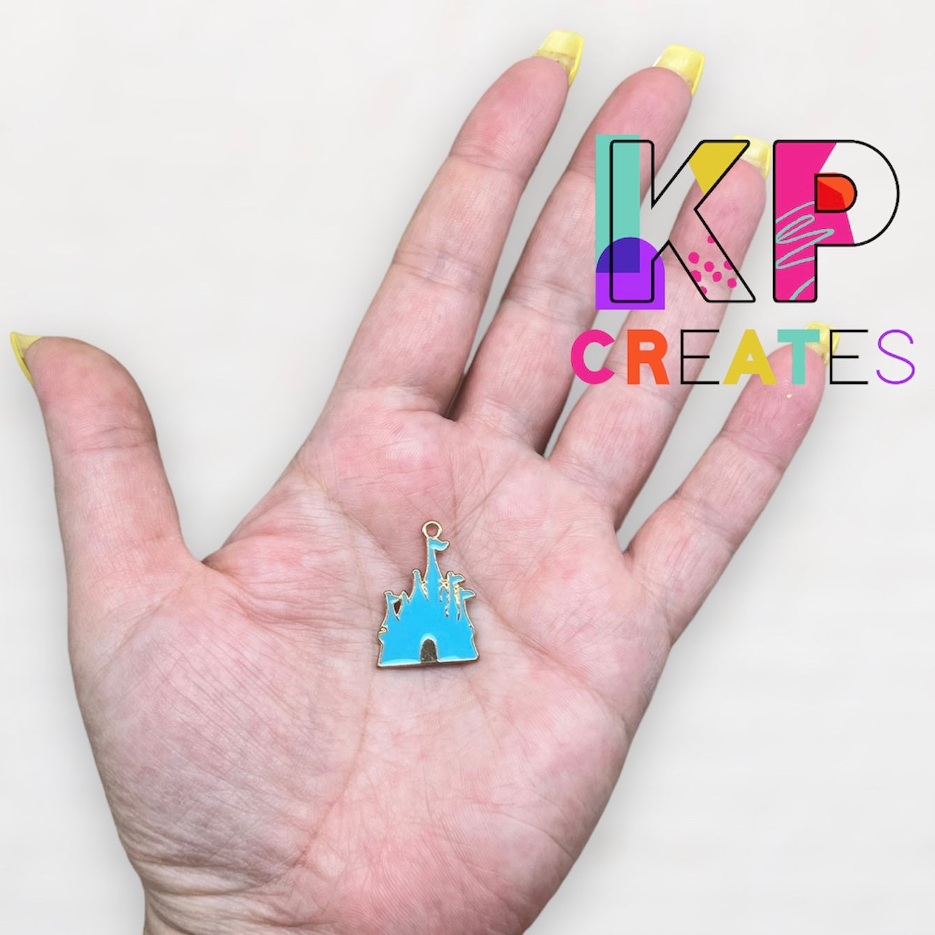 Blue Castle Enamel Charm