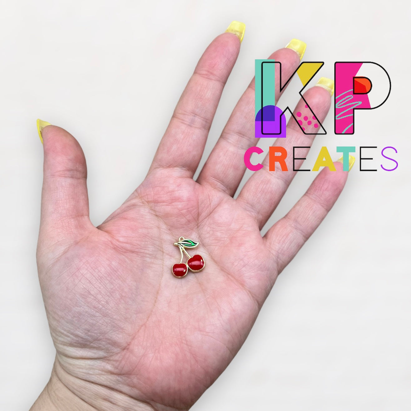 Cherry Enamel Charm