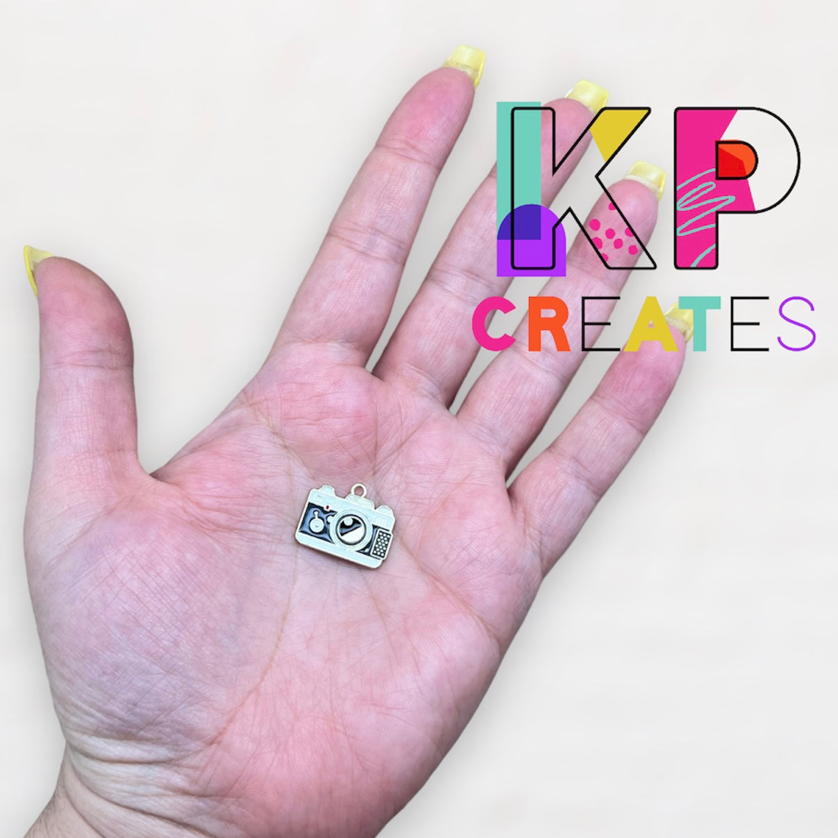Camera Enamel Charm