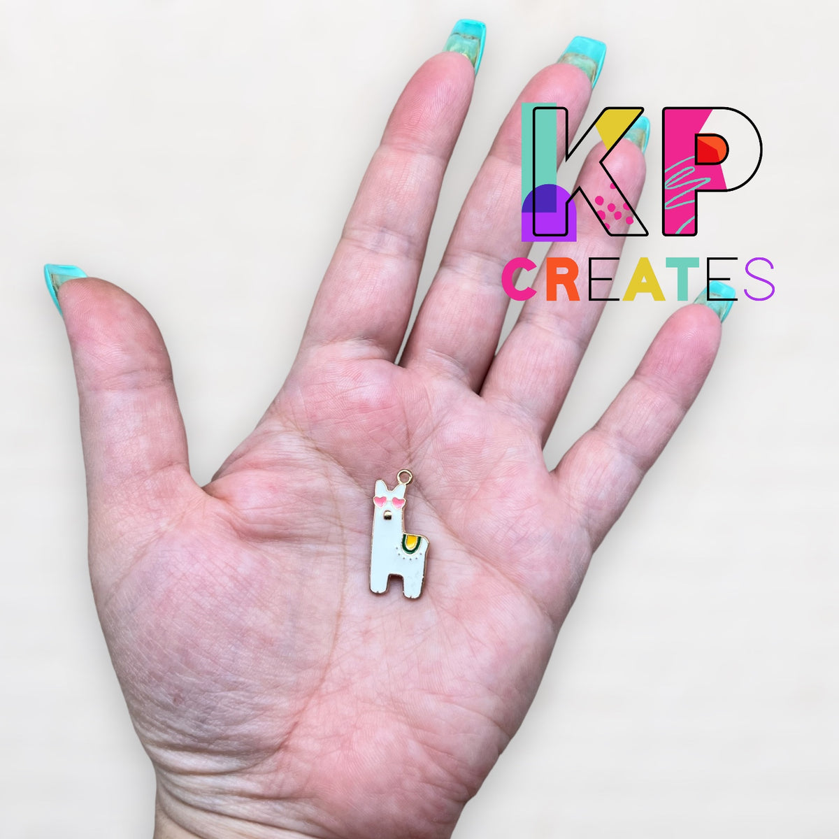 Llama Enamel Charm
