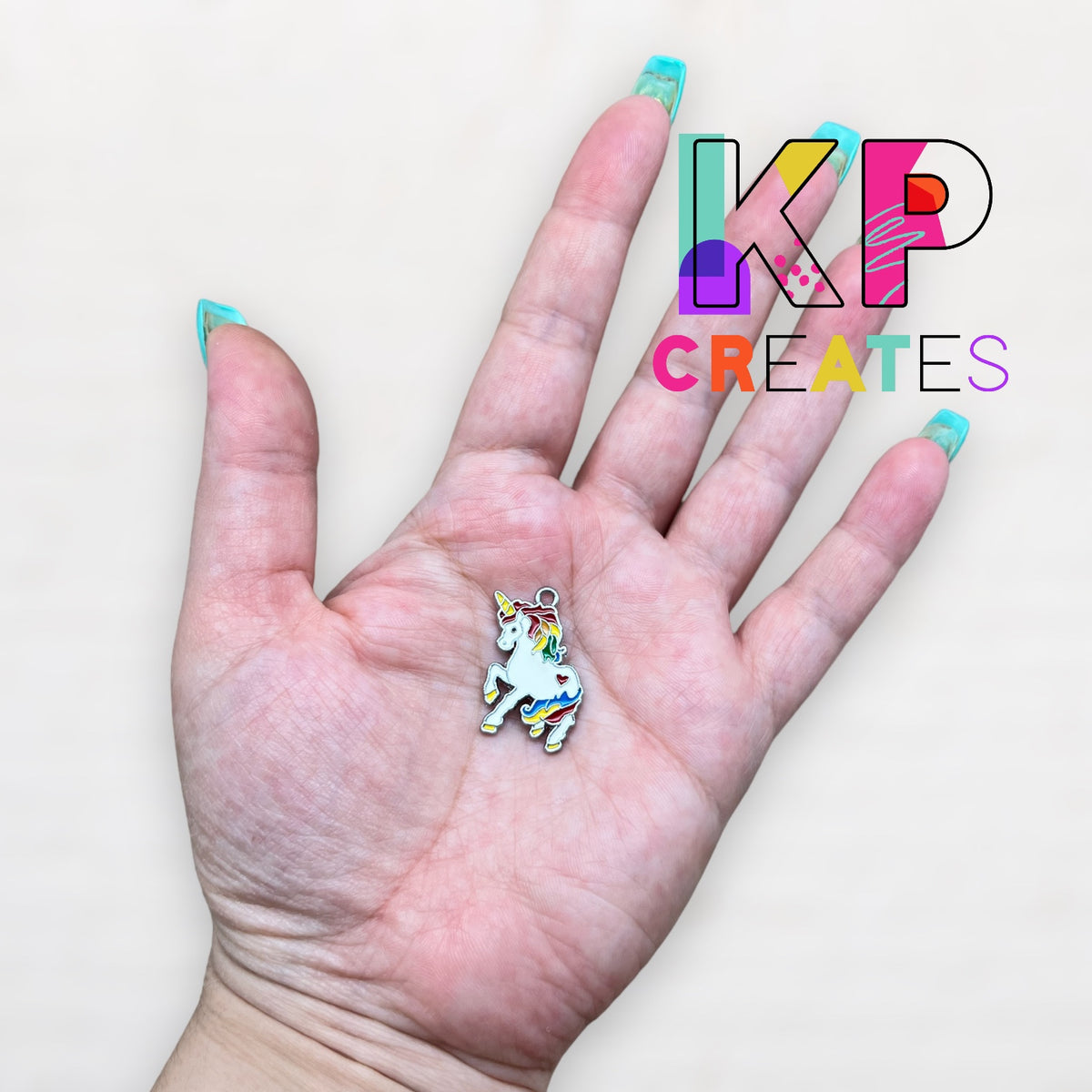 Rainbow Unicorn Enamel Charm