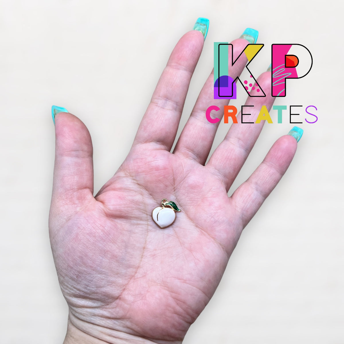 Peach Enamel Charm