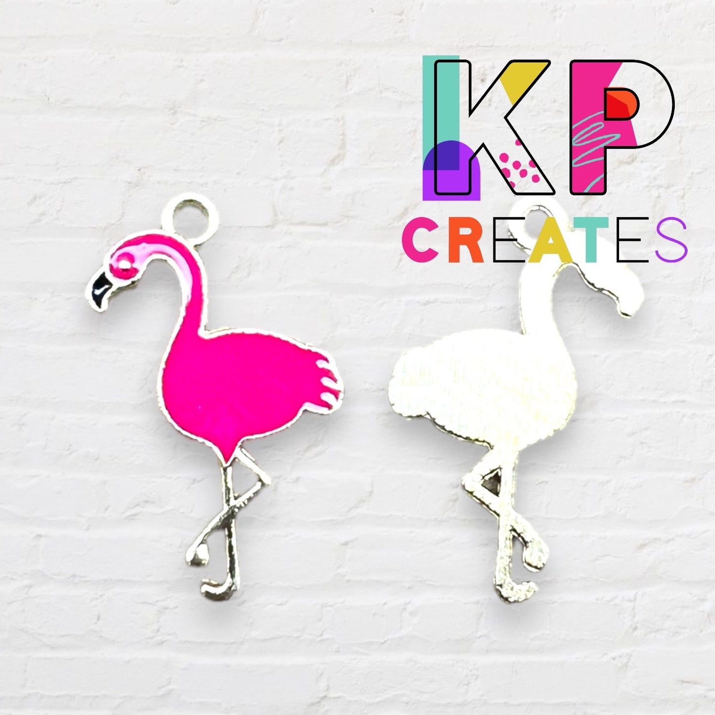 Flamingo Enamel Charm