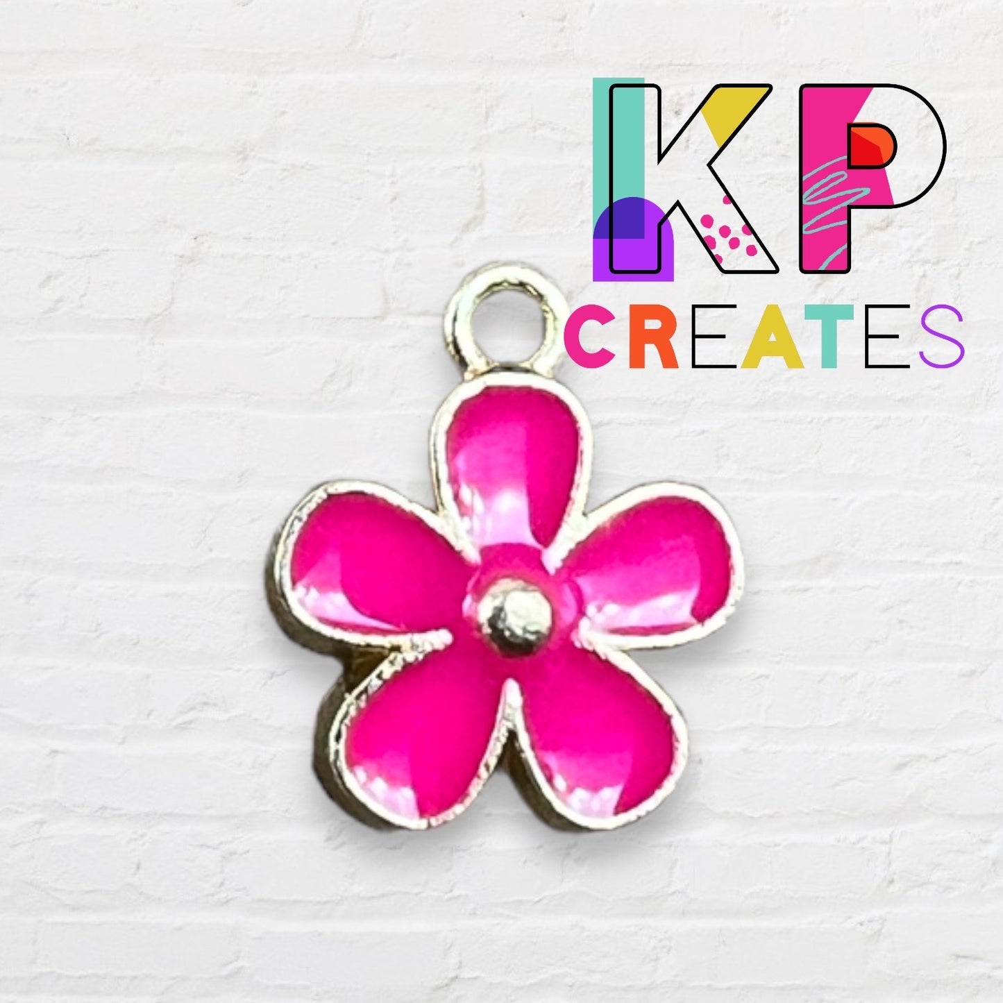 Small Flower Enamel Charm