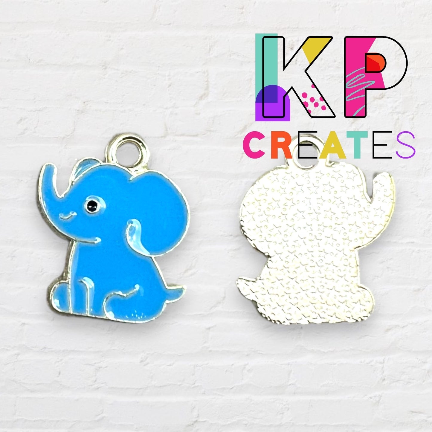 Elephant Enamel Charm