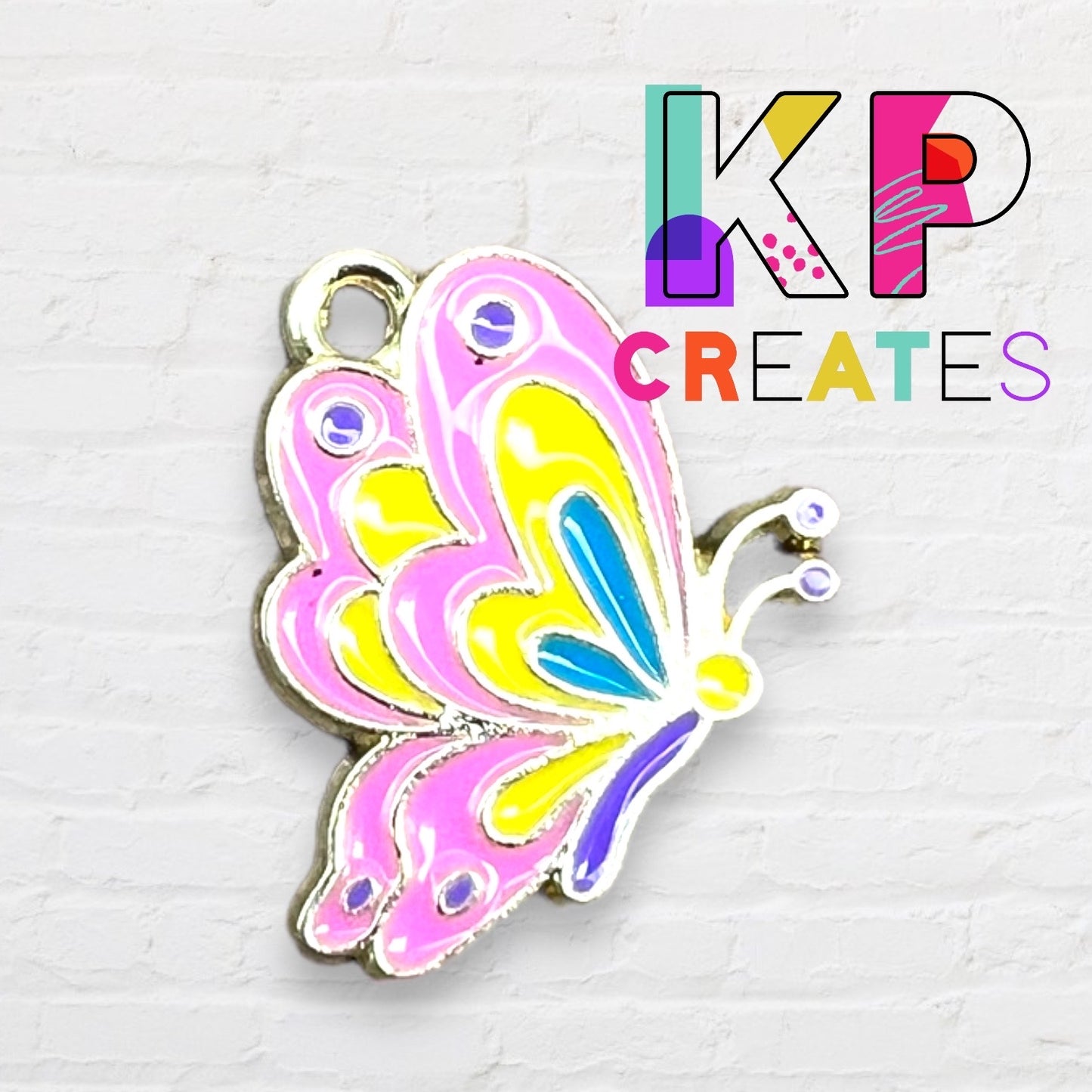 Flying Butterfly Enamel Charm