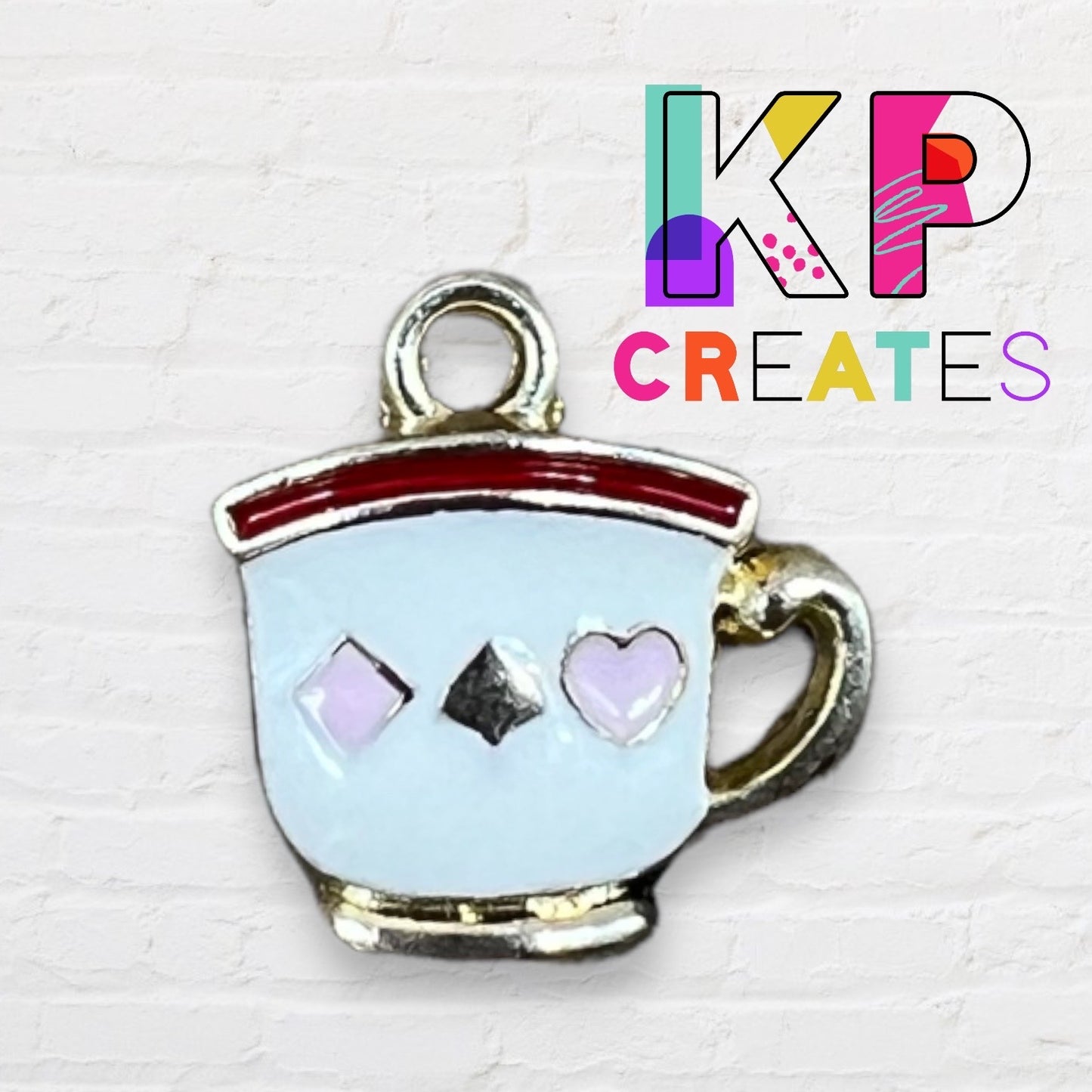 Teacups Enamel Charm