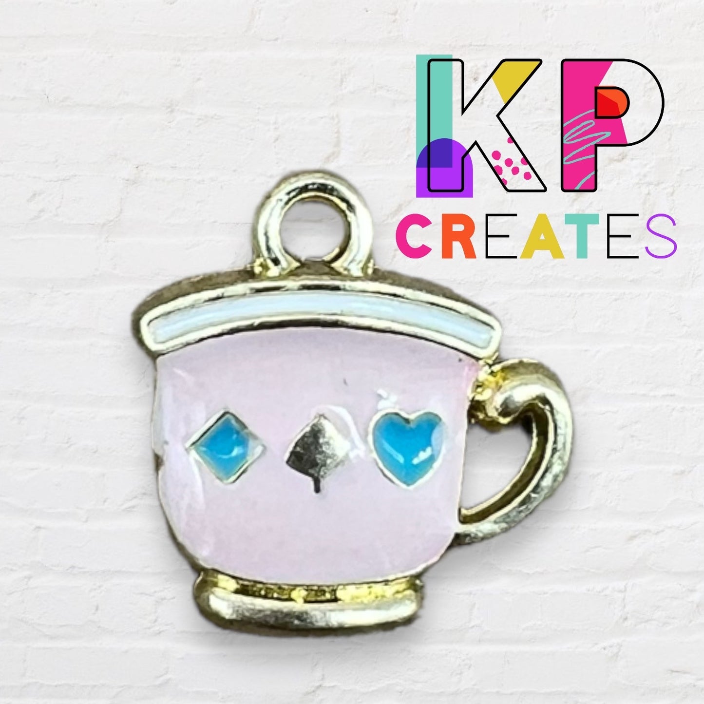 Teacups Enamel Charm