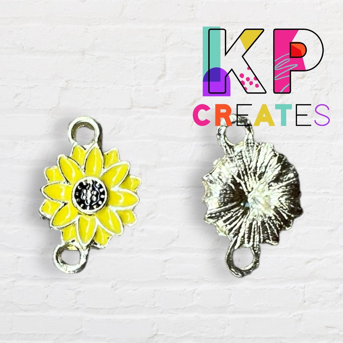 Sunflower Dual Ended Enamel Charm