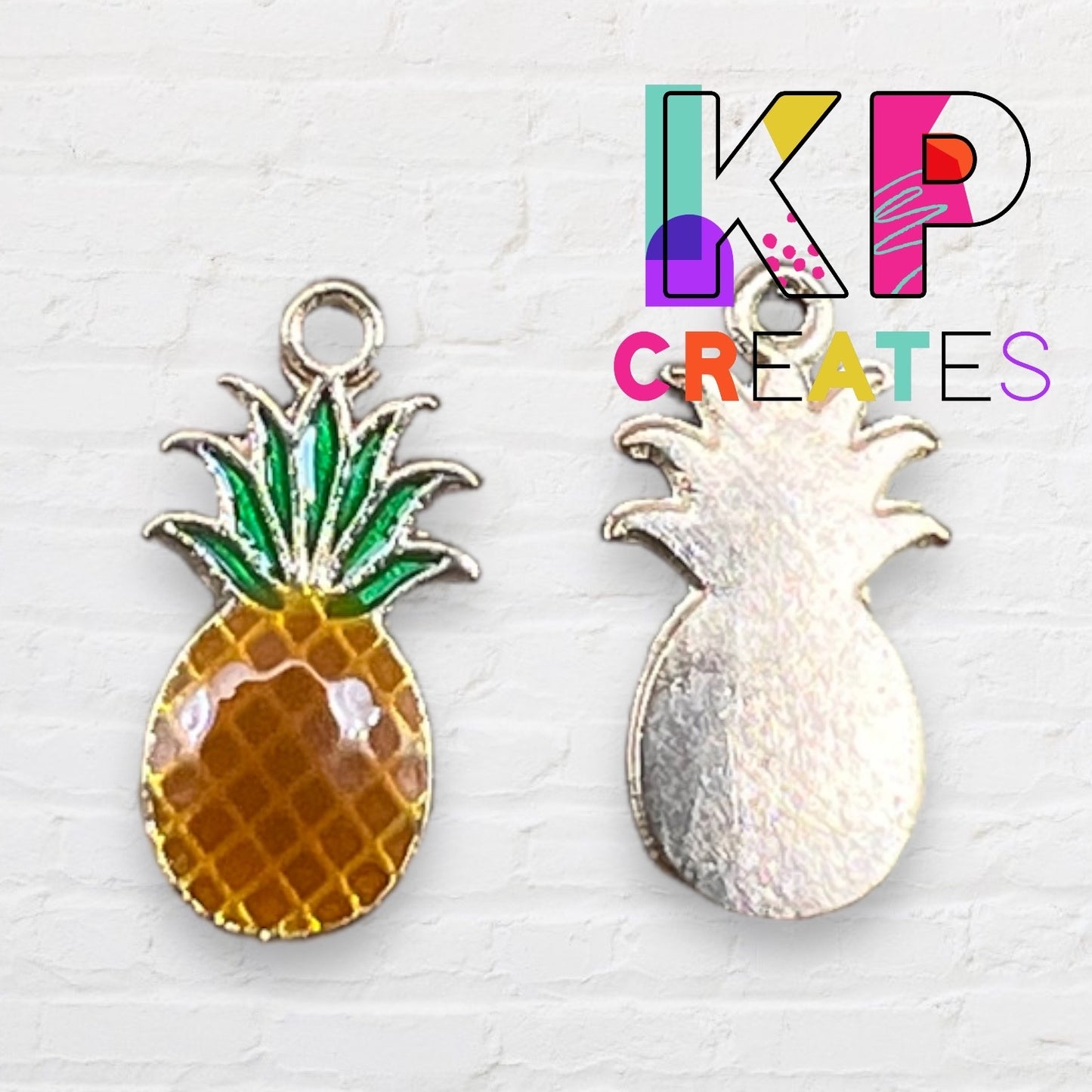 Pineapple Style 2 Enamel Charm