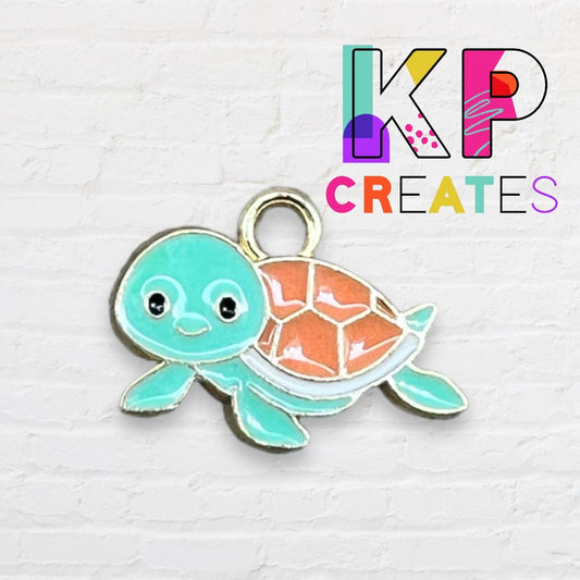 Cute Turtle Enamel Charm