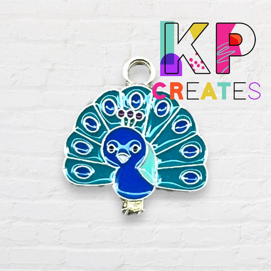 Peacock Enamel Charm