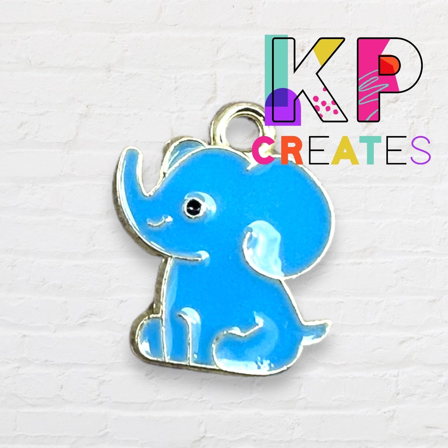 Elephant Enamel Charm