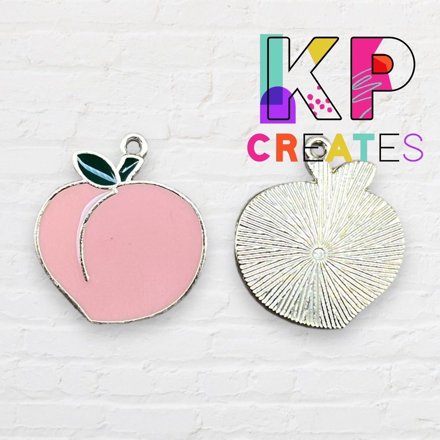 Peach Style 2 Enamel Charm