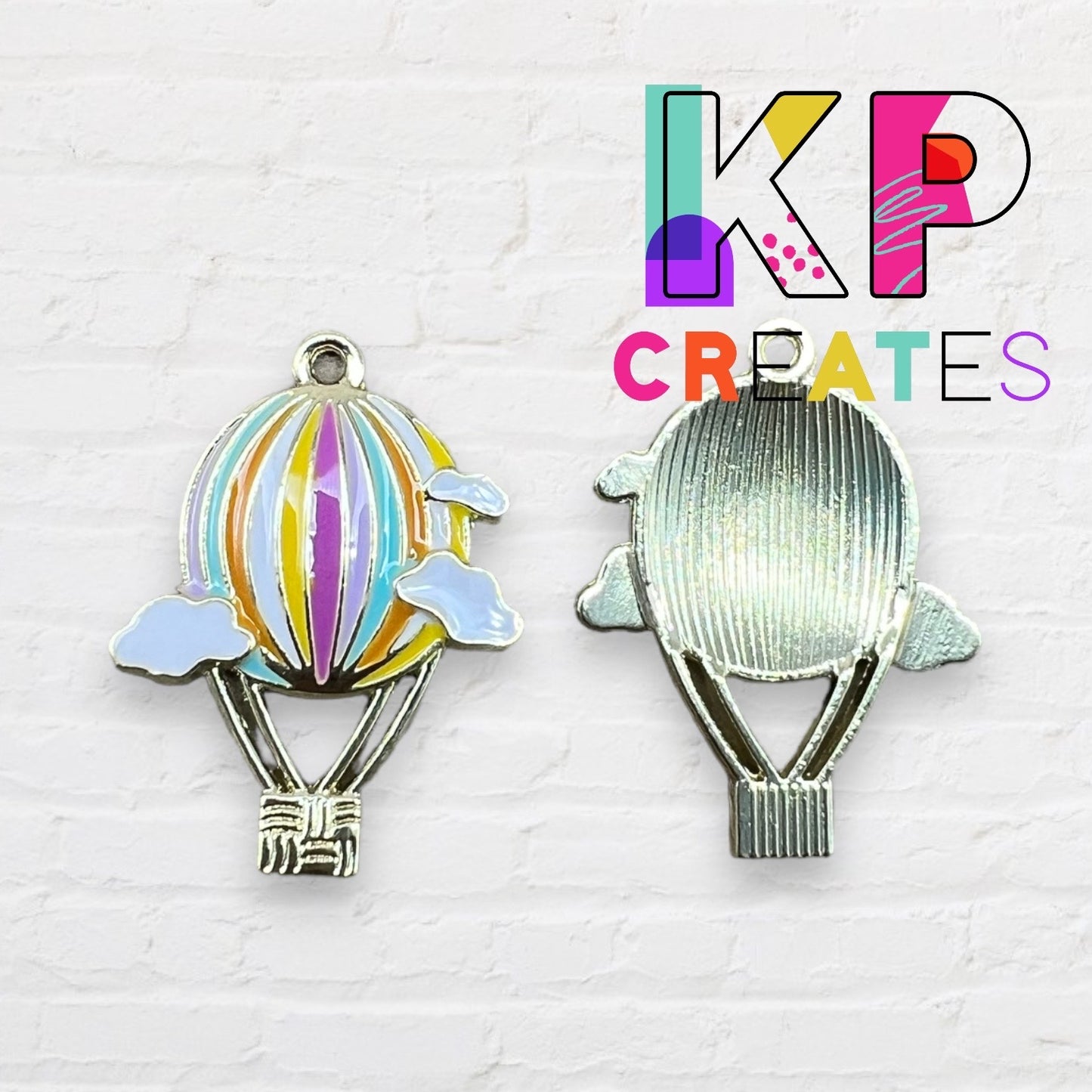 Hot Air Balloon Enamel Charm