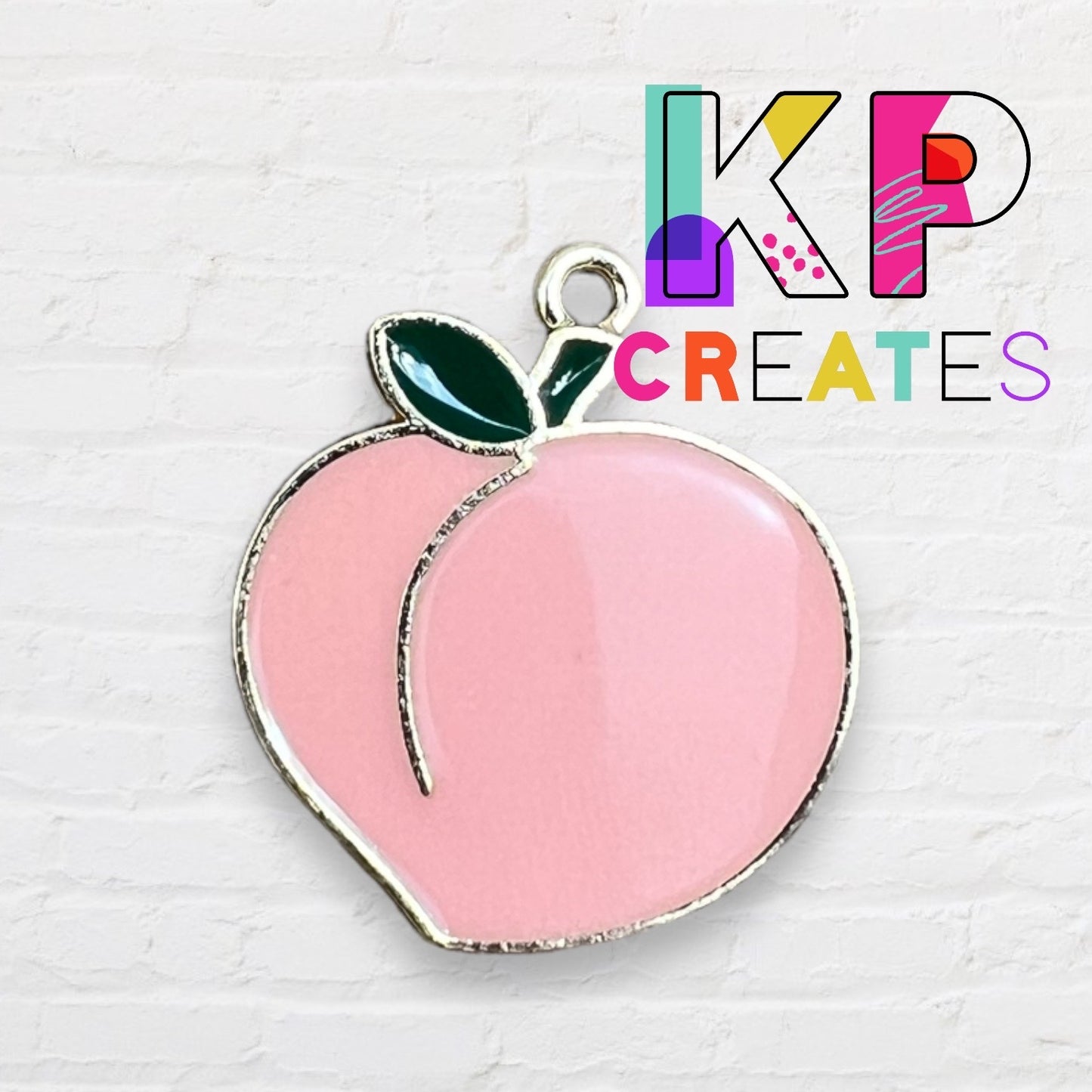 Peach Style 2 Enamel Charm