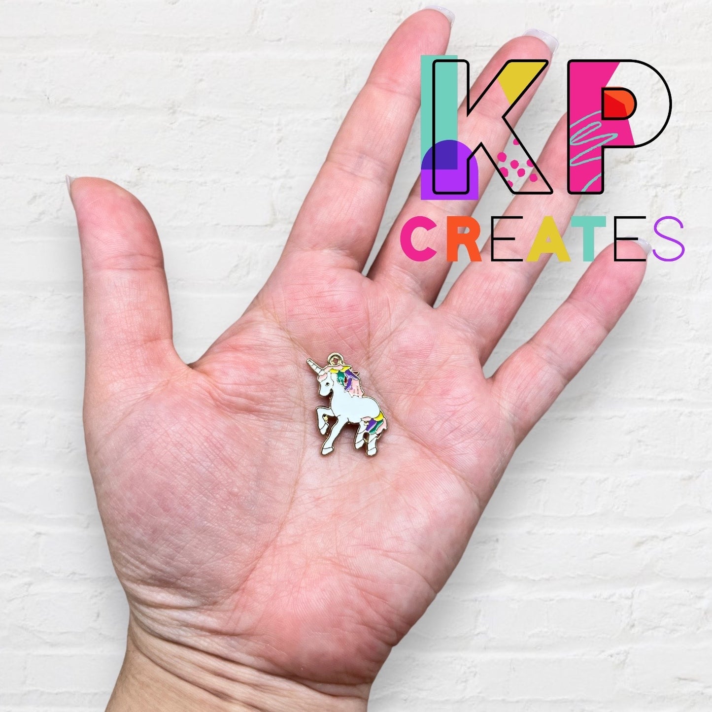 Unicorn Enamel Charm