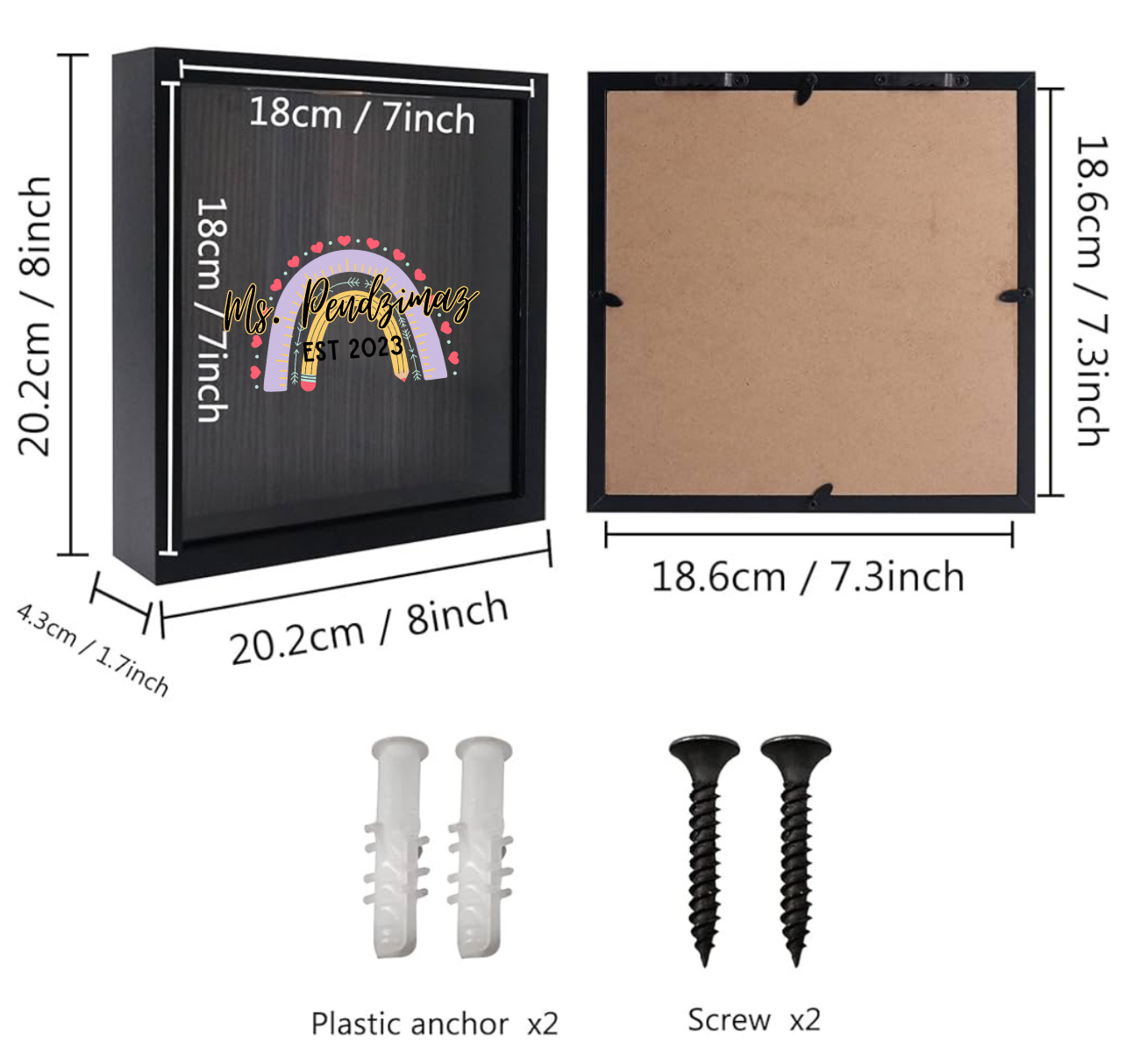 Inspiring Teachers Shadow Box for Beads