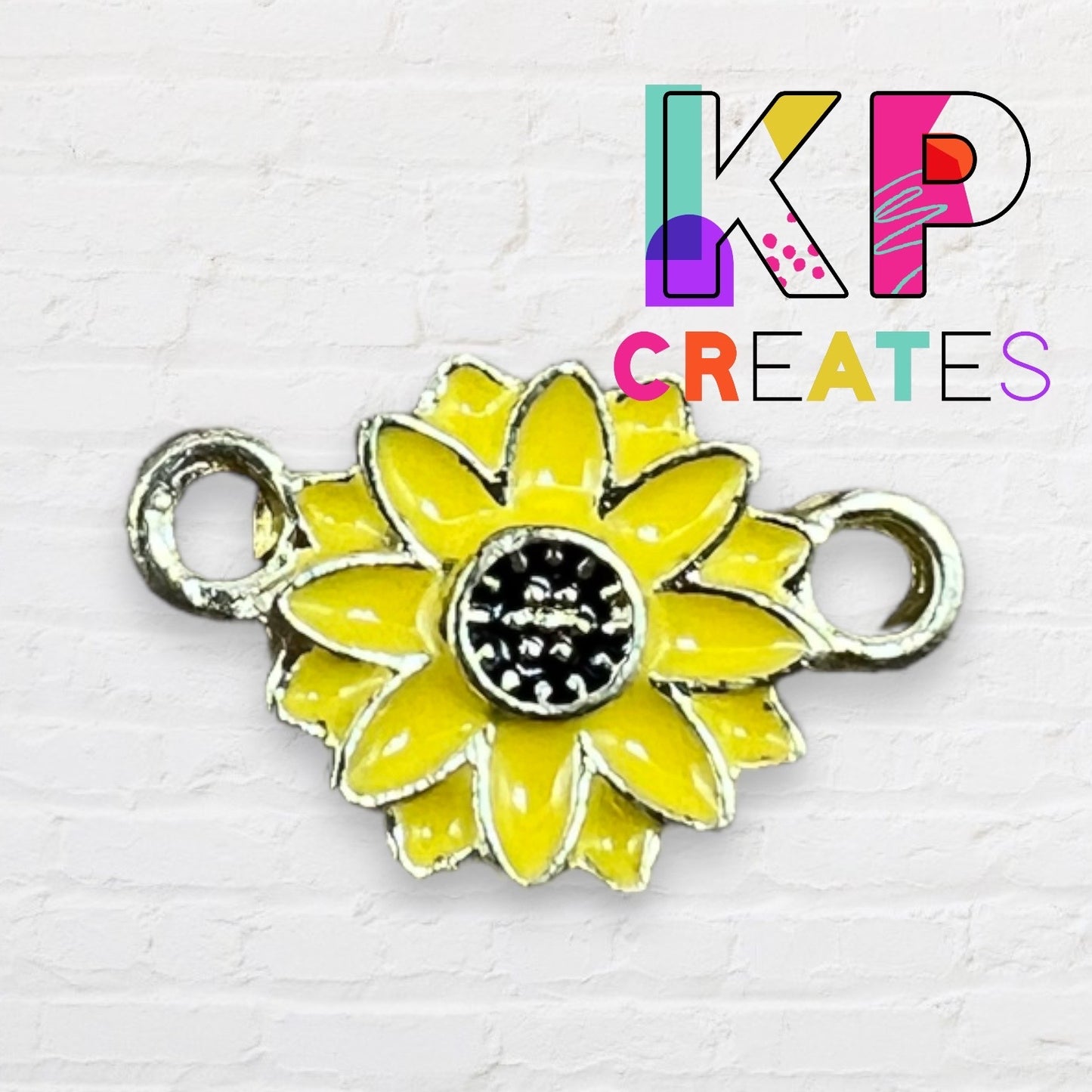 Sunflower Dual Ended Enamel Charm