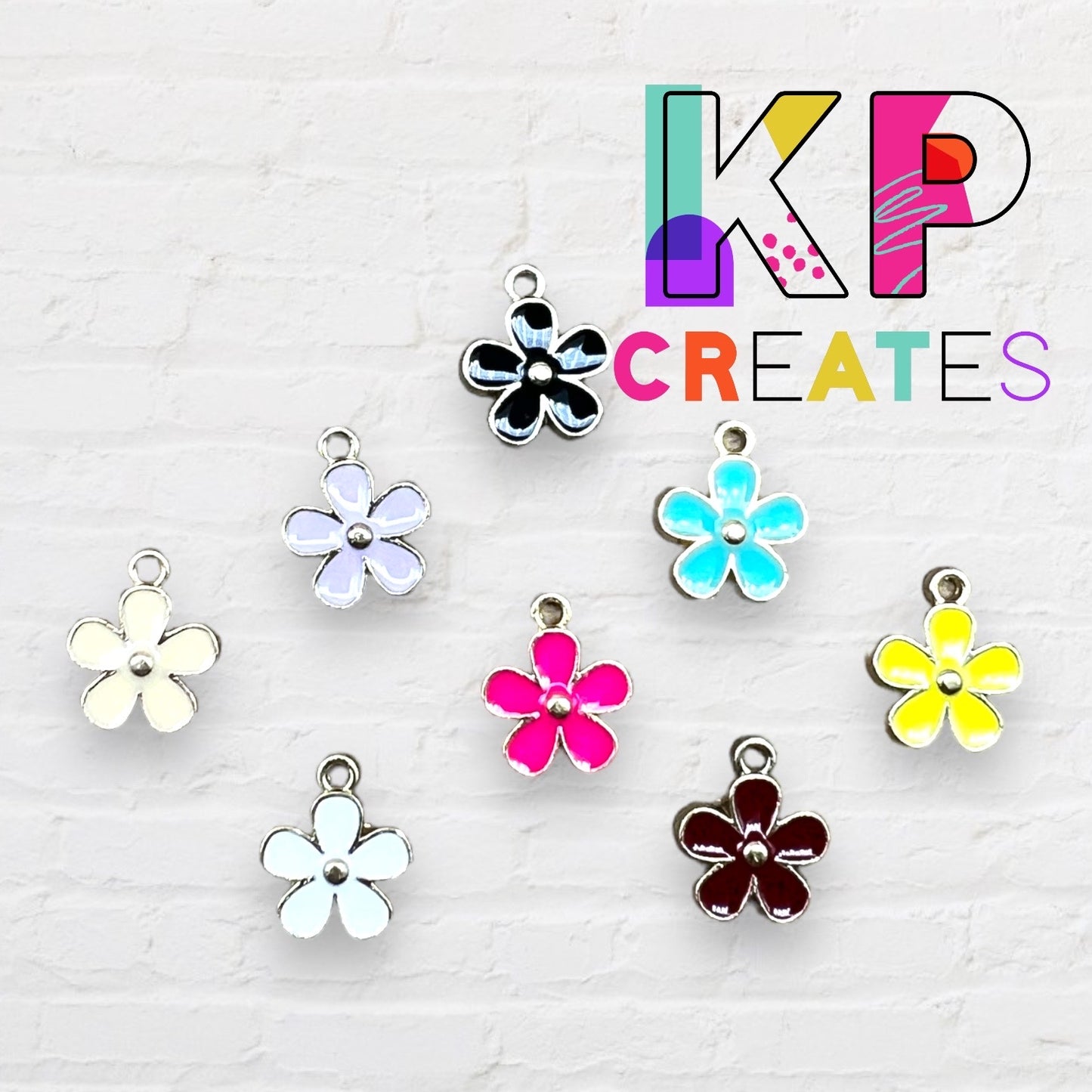 Small Flower Enamel Charm