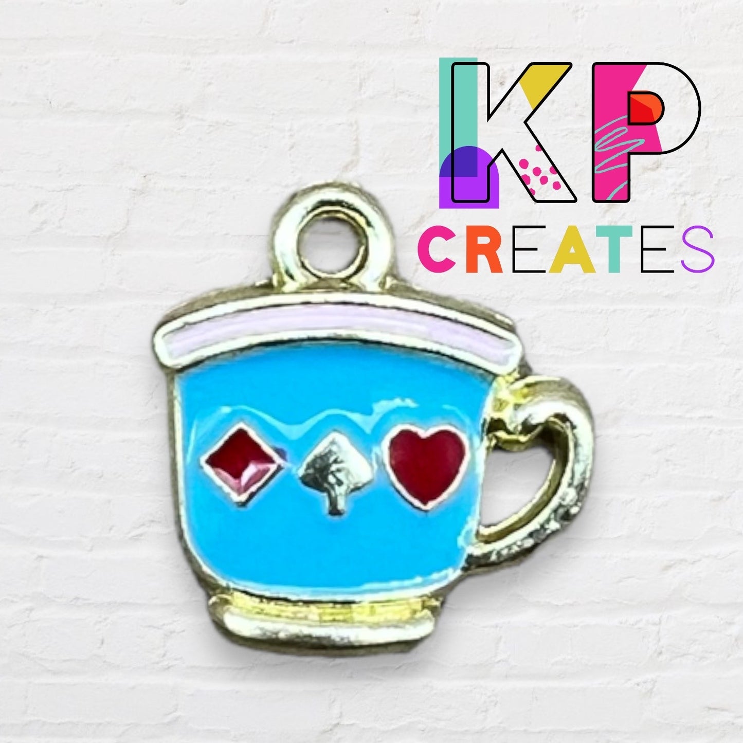 Teacups Enamel Charm