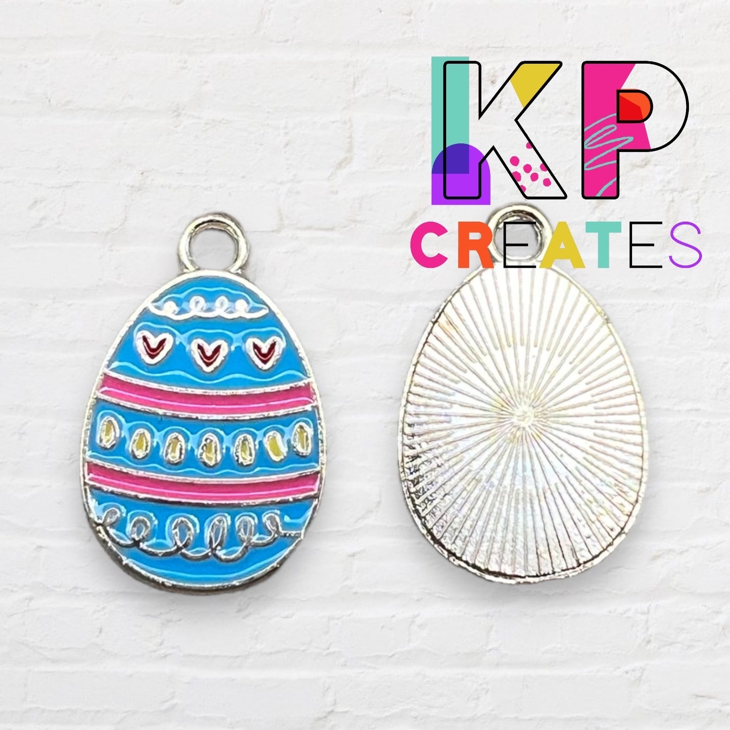 Easter Egg Enamel Charm