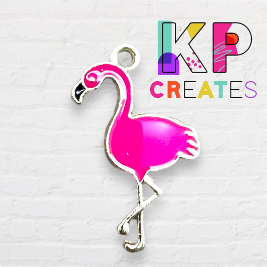 Flamingo Enamel Charm