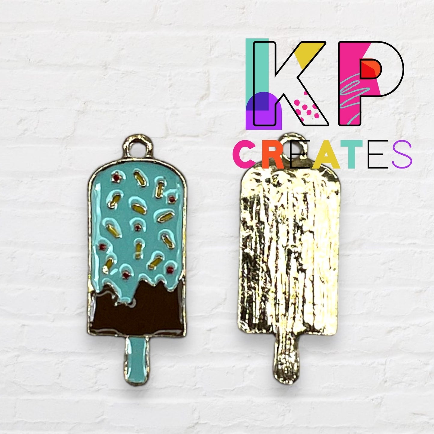 Ice Cream Popsicle Enamel Charm