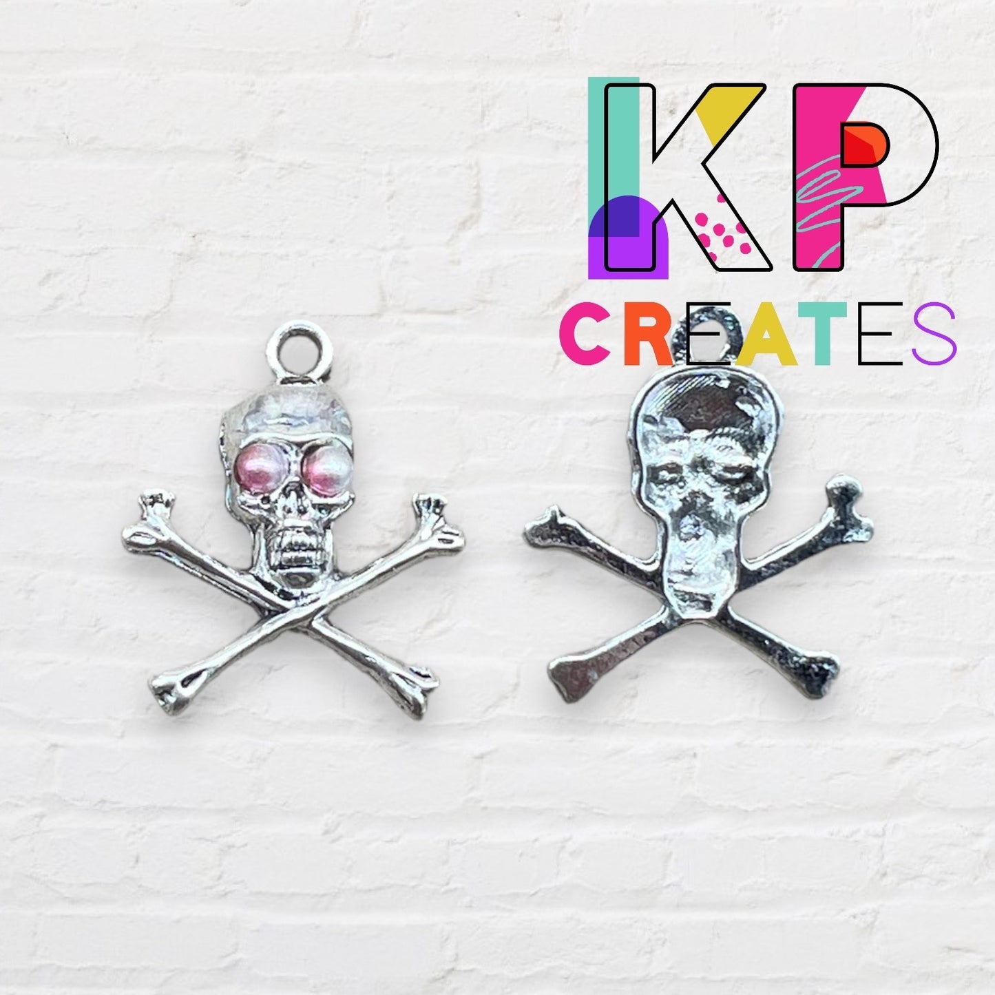 Crossbones Skull Charm