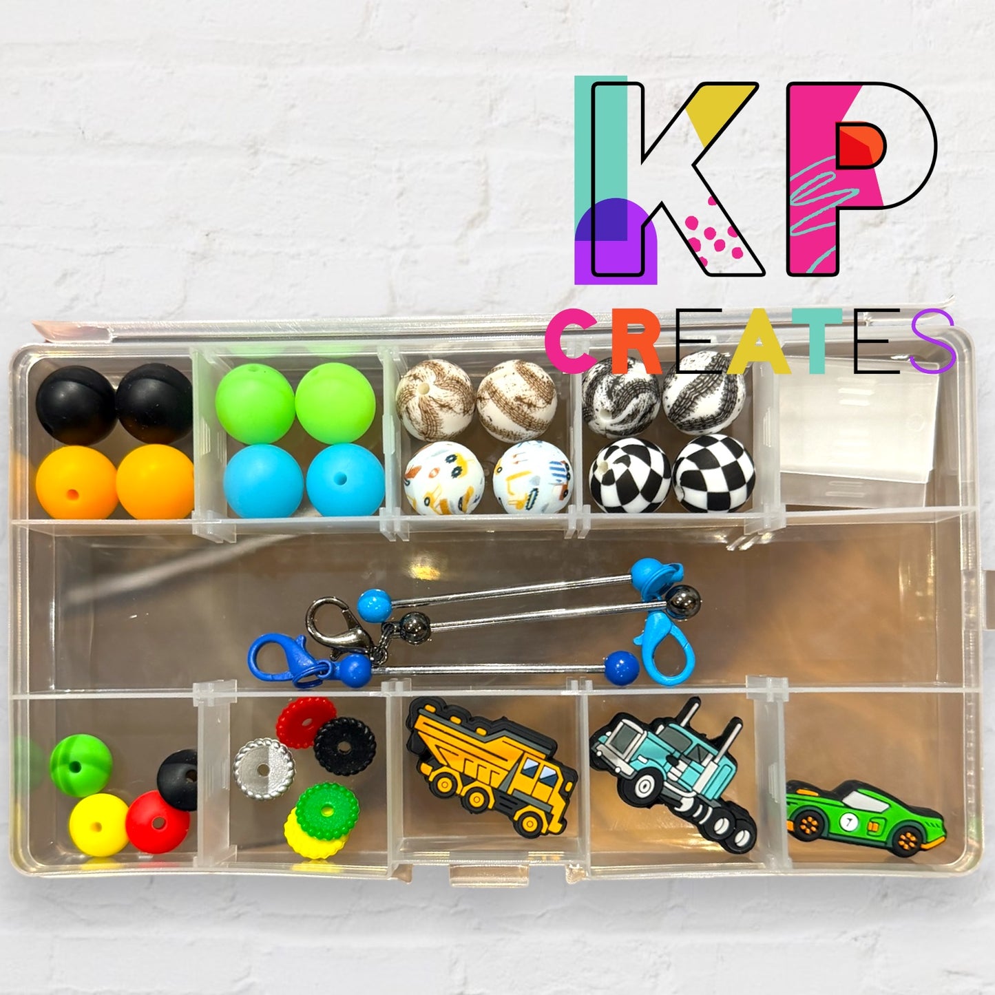 Cars and Trucks DIY Beaded Zipper Pull/Charm Kit