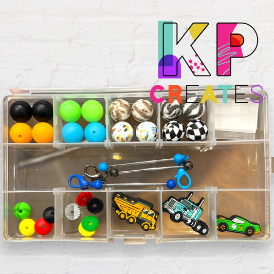 Cars and Trucks DIY Beaded Zipper Pull/Charm Kit