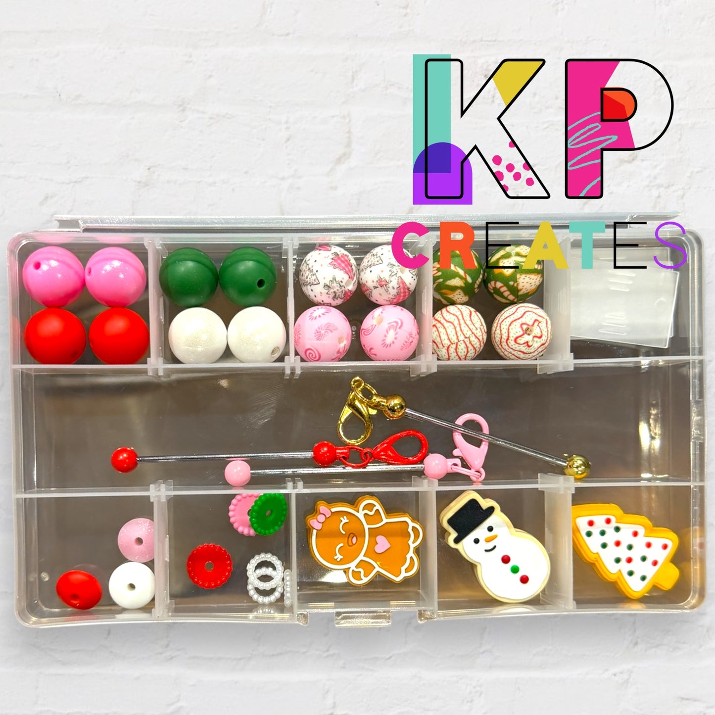 Christmas Cookies DIY Beaded Zipper Pull/Charm Kit