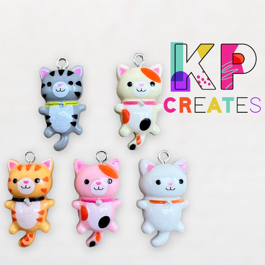 Cute Cat Resin Charm