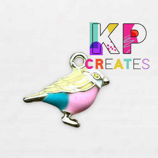 3D Bird Enamel Charm