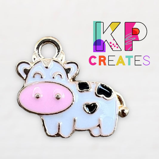 Cute Cow Enamel Charm